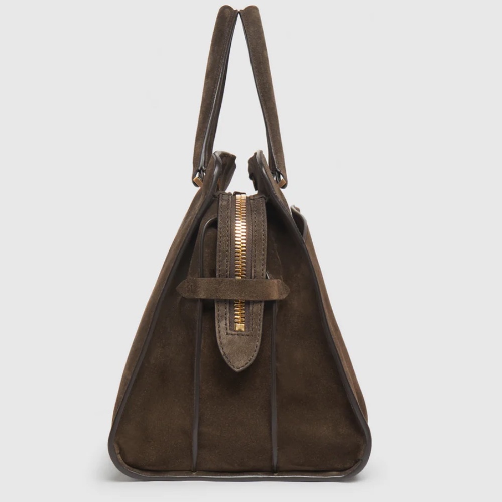 METIER of London 'Private Eye' Chocolate Italian Suede - MSRP $3650 - BNIB - Picture 4 of 9
